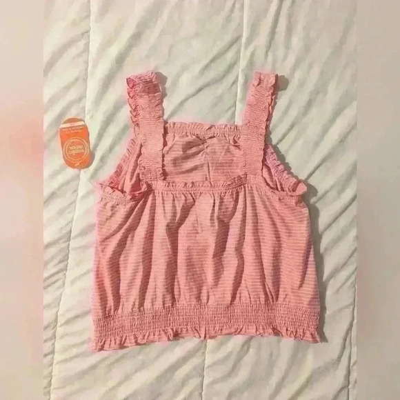 NWT Wonder Nation Girls Just Peachy Striped Tank Size XL 14-16 Plus - Picture 2 of 3